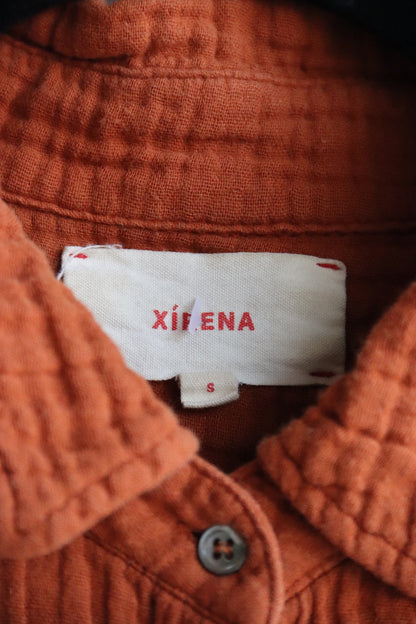 Xirena Burnt Orange Gauze Top