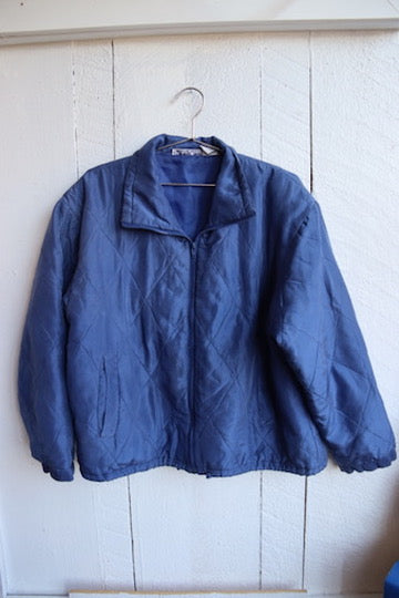 Lauren Brooke 100% Silk Blue Coat