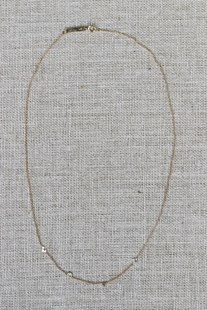 Zoe Chicco 14k Itty Bitty Scattered LOVE with Diamond Necklace