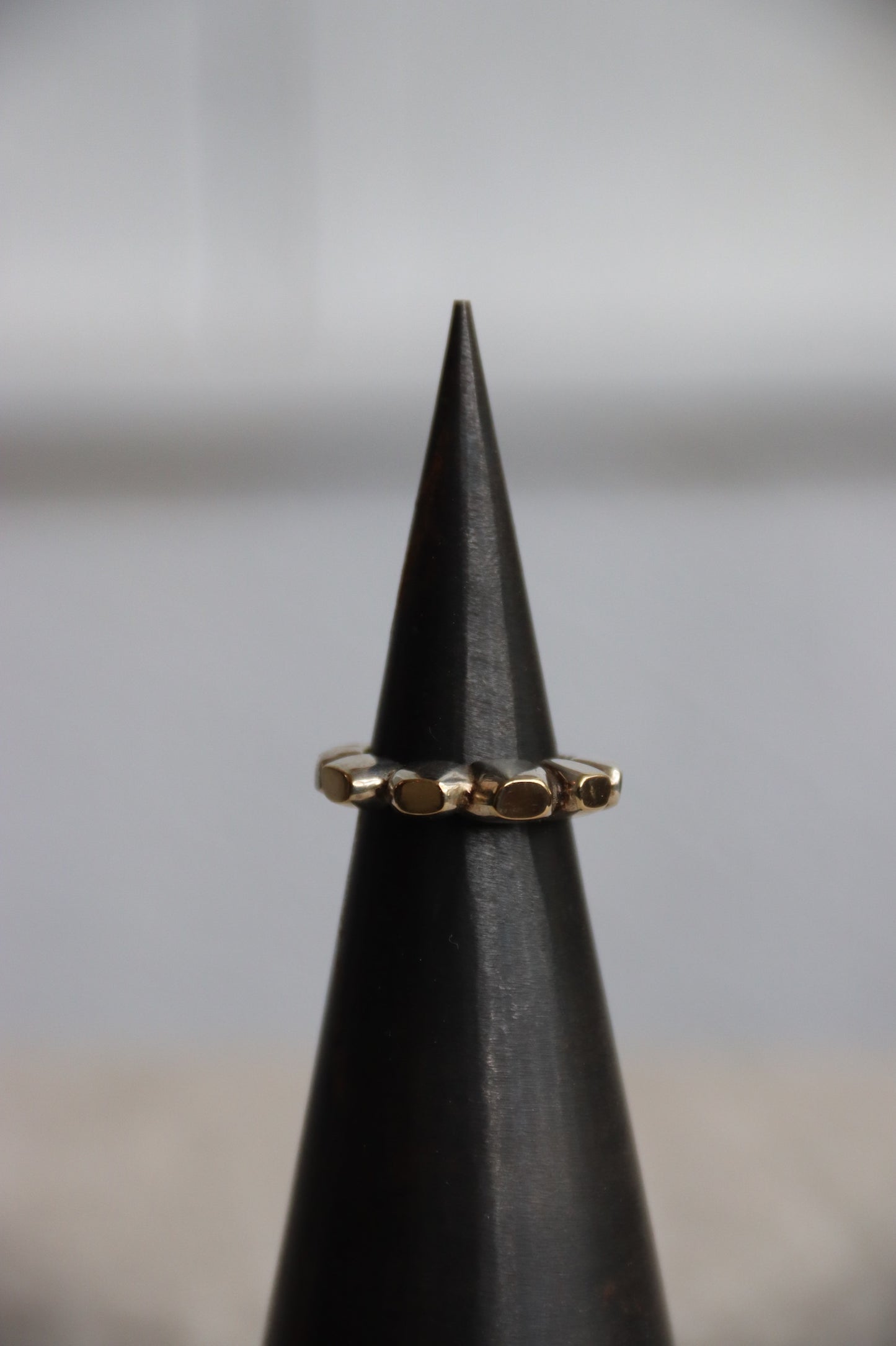 Sterling Silver Ring with 18k Details