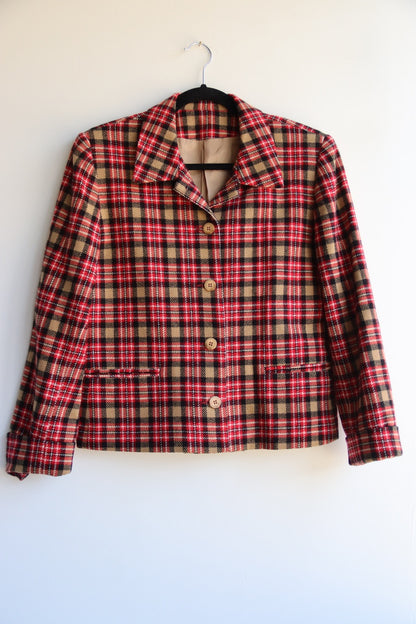 Vintage Wool Checkered Jacket