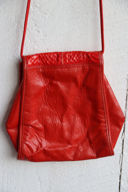 Vintage Red Leather Bag