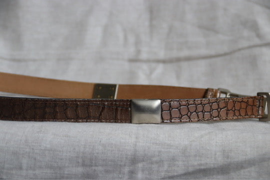 Fibel Silver Tone Belt