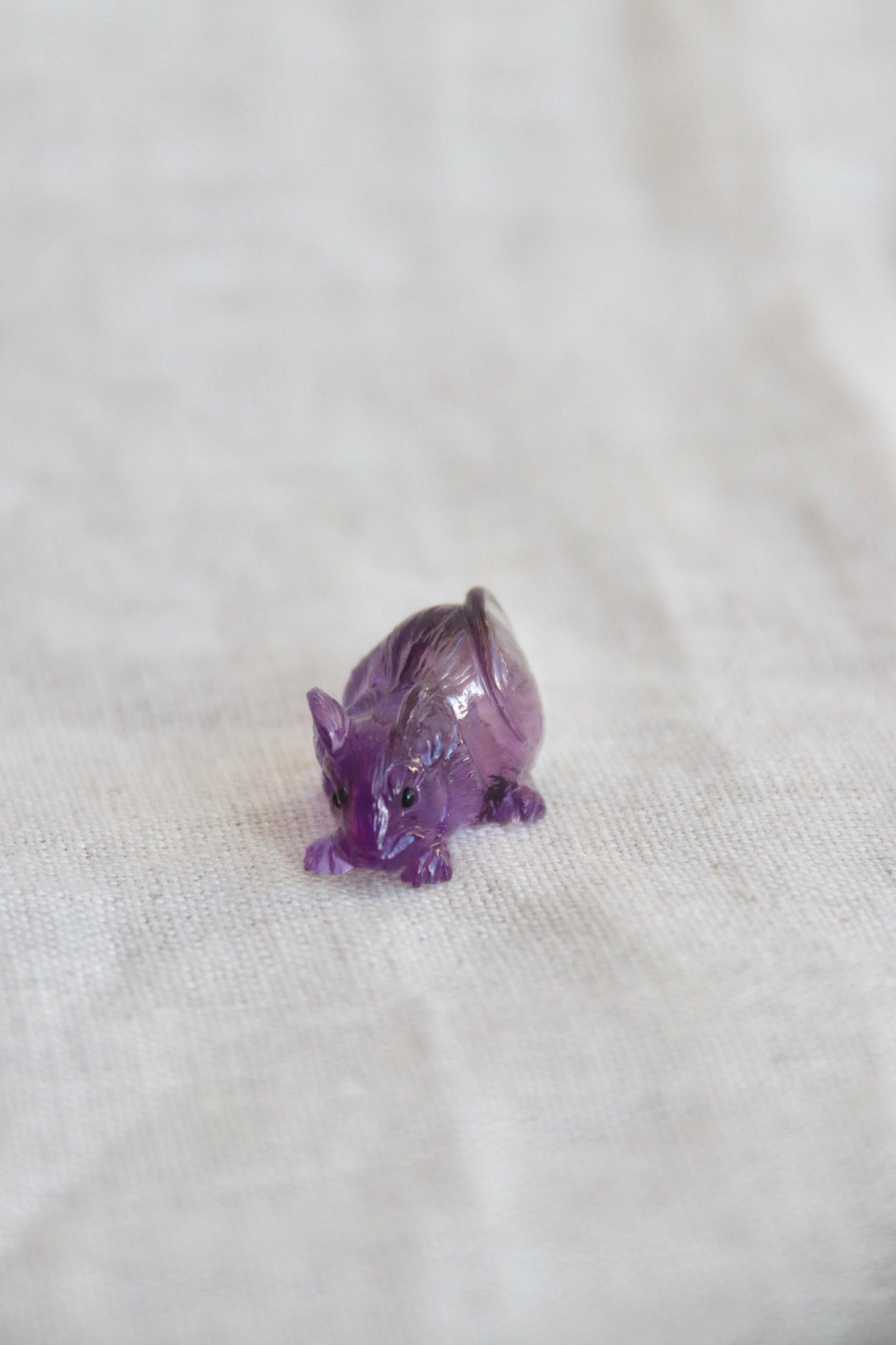 Miniature amethyst animals