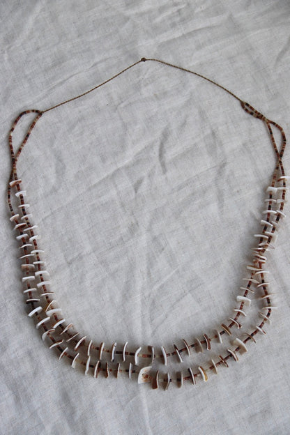 Double Strand Long Shell Necklace