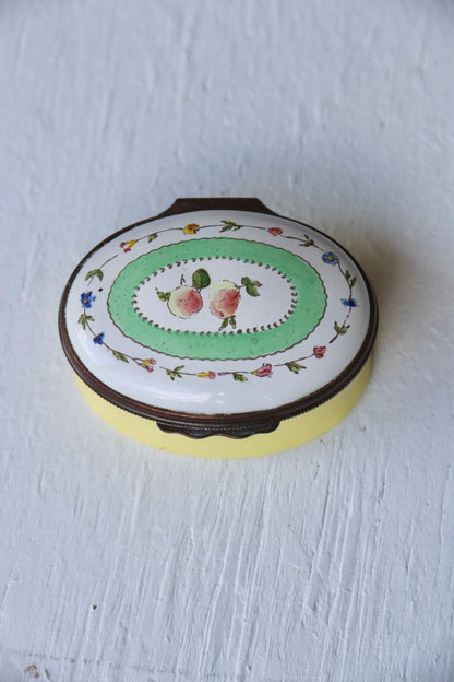 Halcyon Days Yellow Enamel Box
