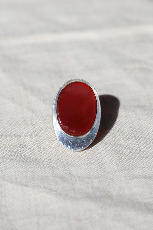 Monnet Bijoux Carnelian and Sterling Silver Ring