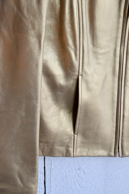 Jones New York Gold Leather Coat