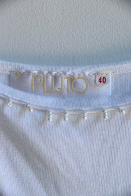 Pluto White Maxi Dress with Beaded Details