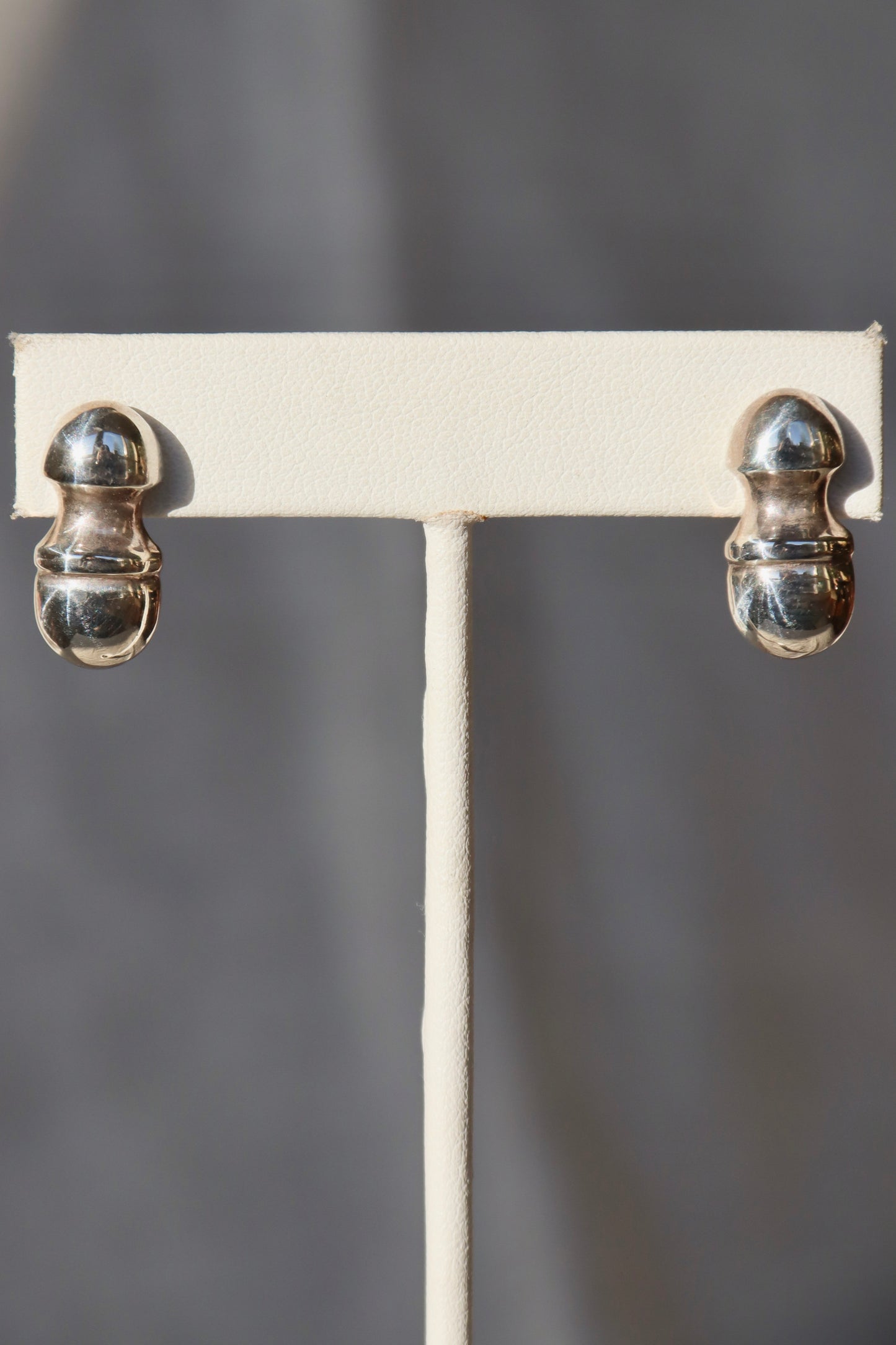 Sterling Silver Gourd Stud Earrings