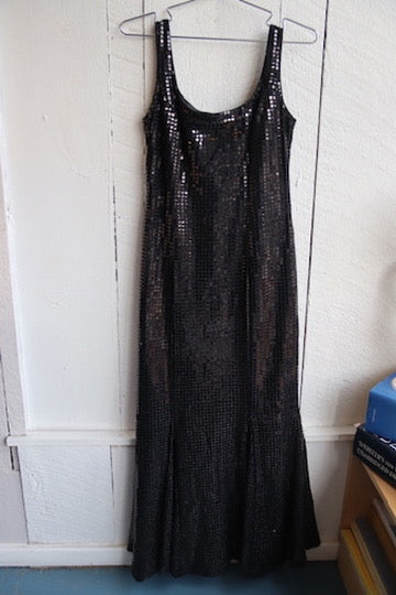 Nouveau Black Sequined Formal Dress