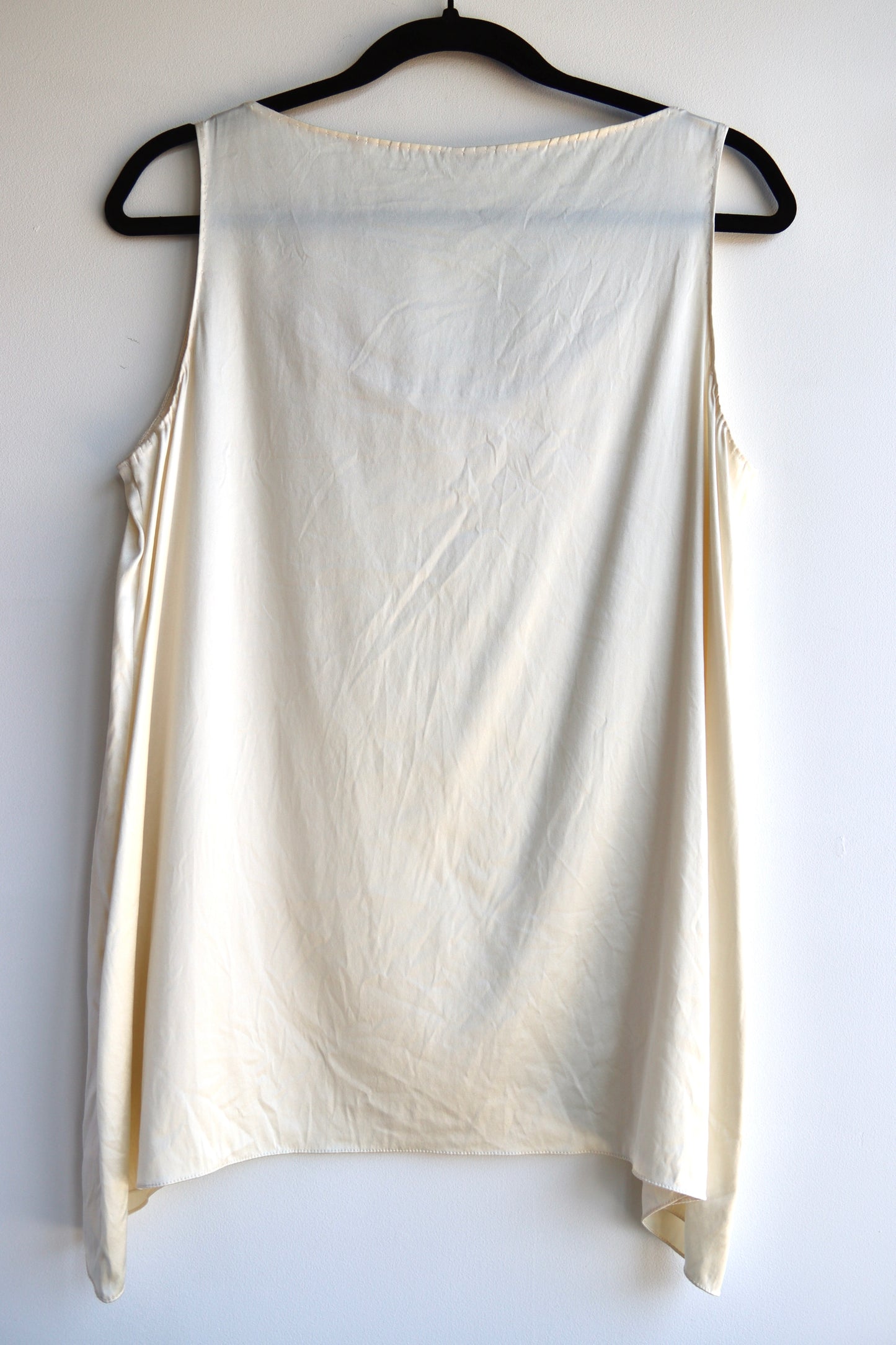Elie Tahari Cream Silk Cowl Neck Top