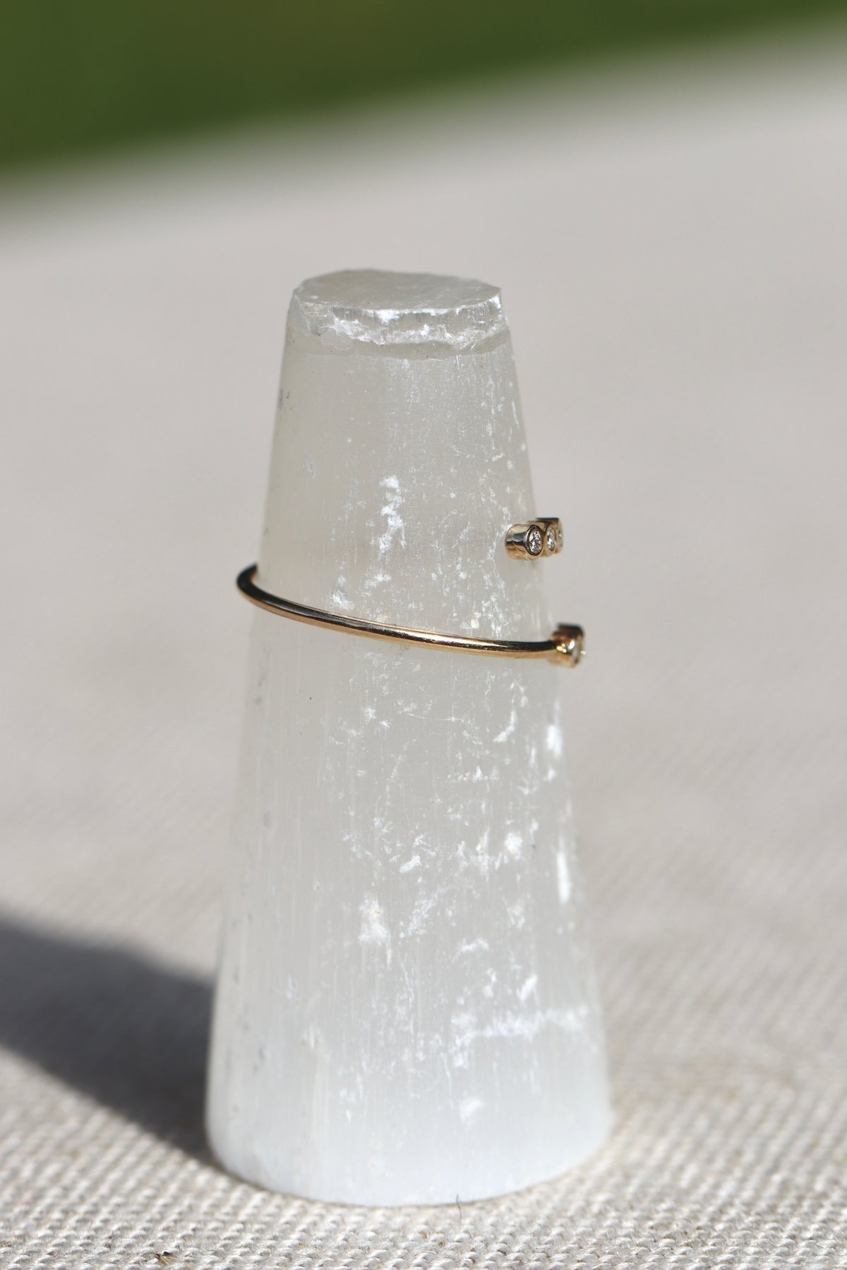 Zoe Chicco 14k Tiny Diamond Bezel Bypass Ring