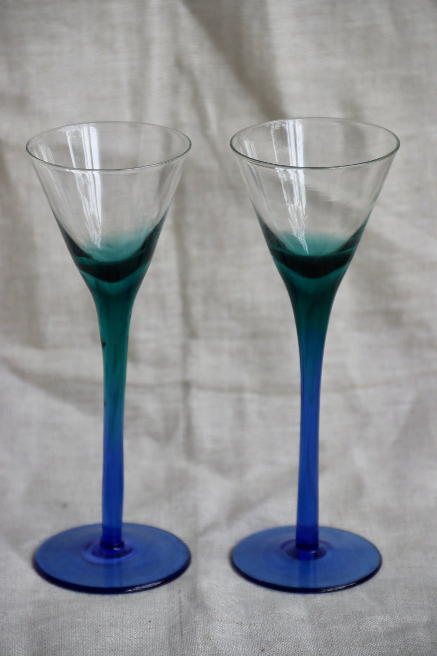 Set of Two Blue Stem Glasses