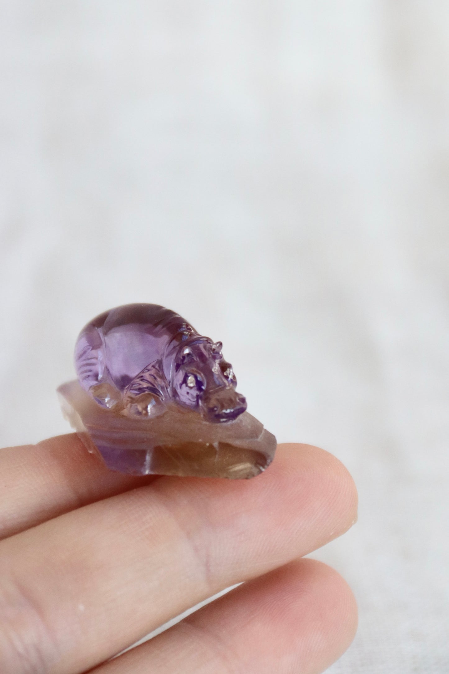 Miniature amethyst animals