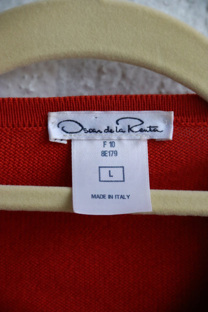 Vintage Oscar De La Renta Embroidered Sweater - as is