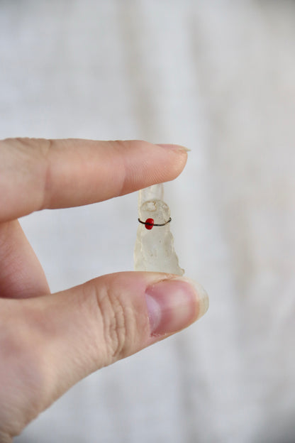 Miniature glass bunny