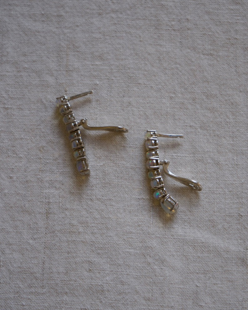 Sterling Opal Drop Earrings Earrings