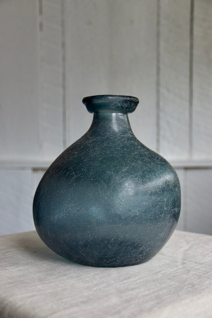 Dark Blue Round Vase