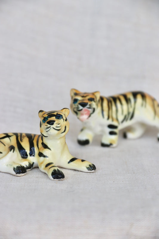 Set of 2 Ceramic Tigers