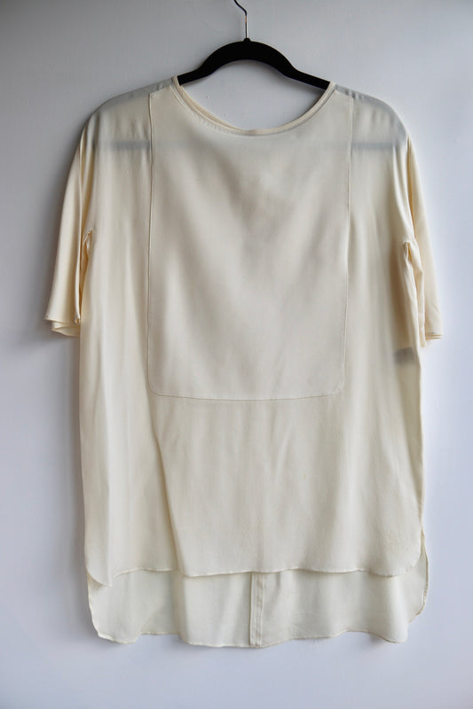 Longchamp White Silk Top