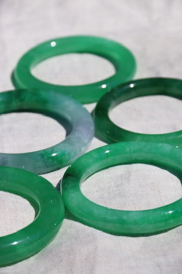 Jadeite Hololith Bangles