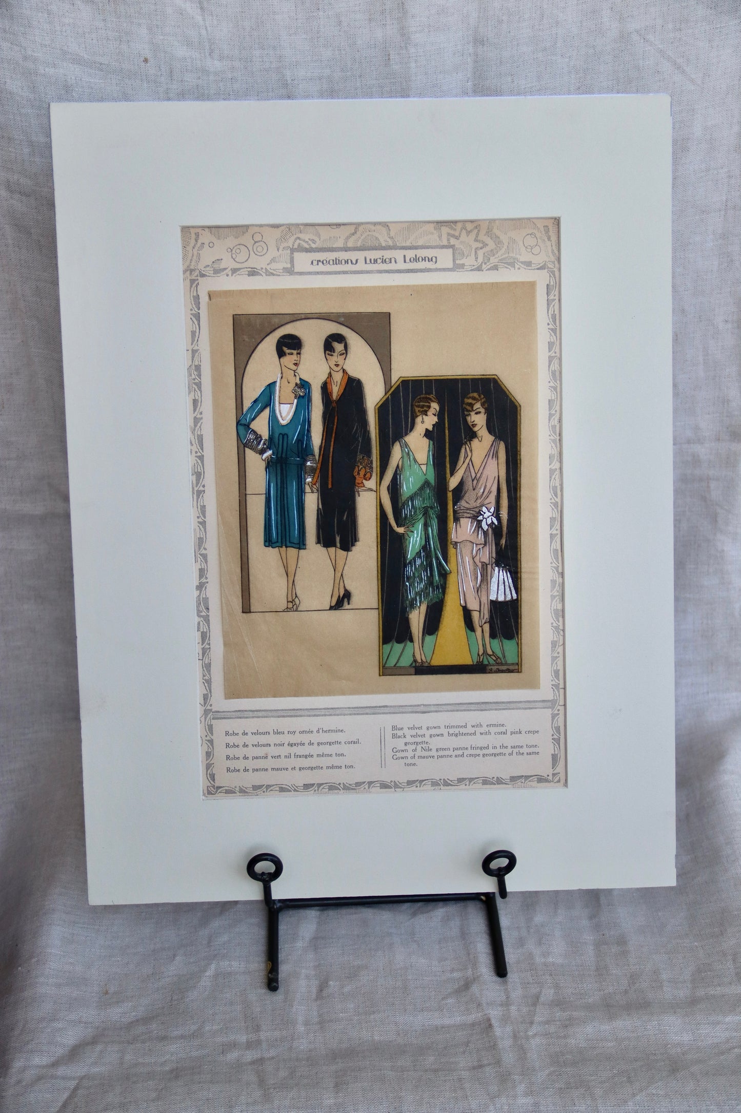 Original French Art Deco 1920s Fashion Pochoir Prints