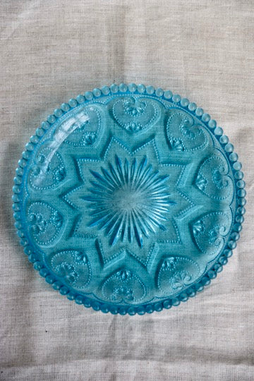 Anchor Hocking "Sweetheart Blue" Glass Plate