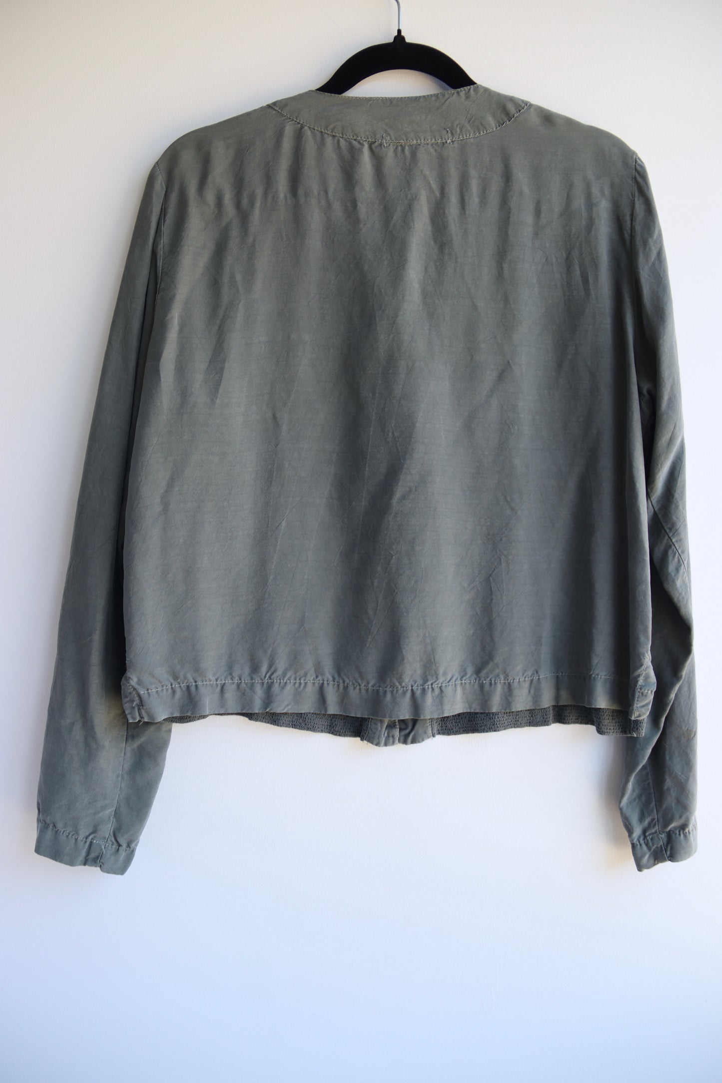 Cut - Loose Grey Silk Top