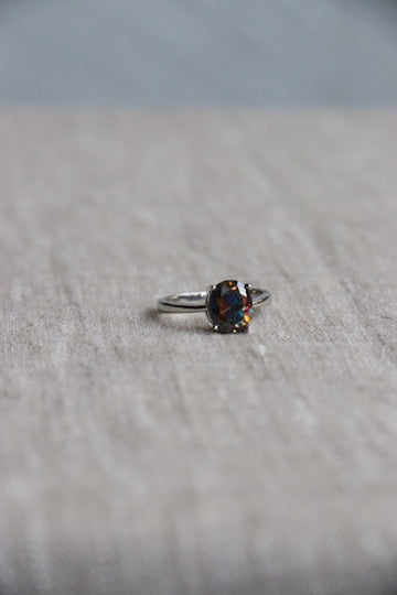 Silver and "Tourmaline" Ring