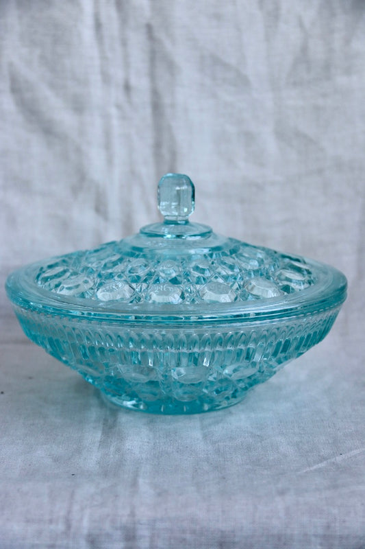 Anchor Hocking Blue Lidded Bowl