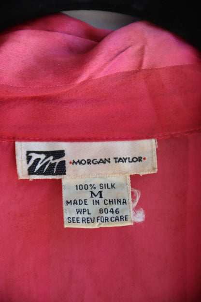 Vintage Morgan Taylor Pink Silk Top