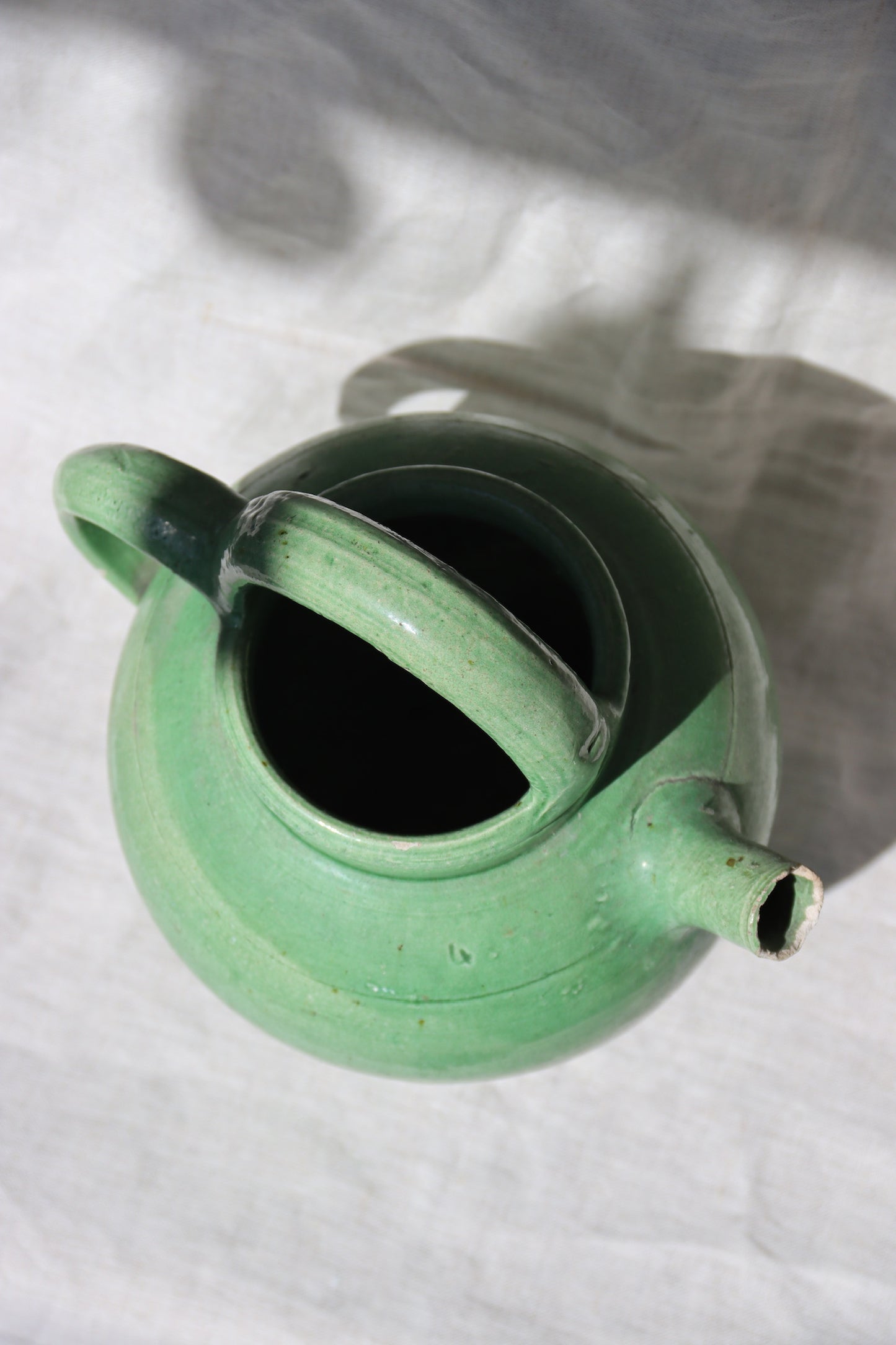 Antique French Green Water Jug