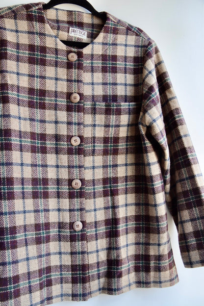 Vintage Prestige Wool Checkered Jacket
