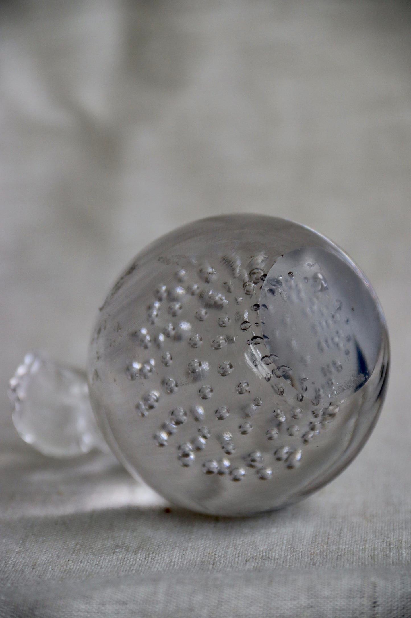 Controlled Bubble Glass Pear Figurine