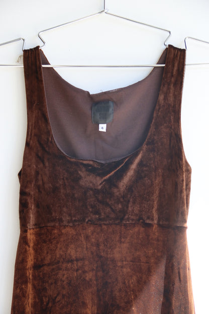 Anna Sui Brown Velvet Dress