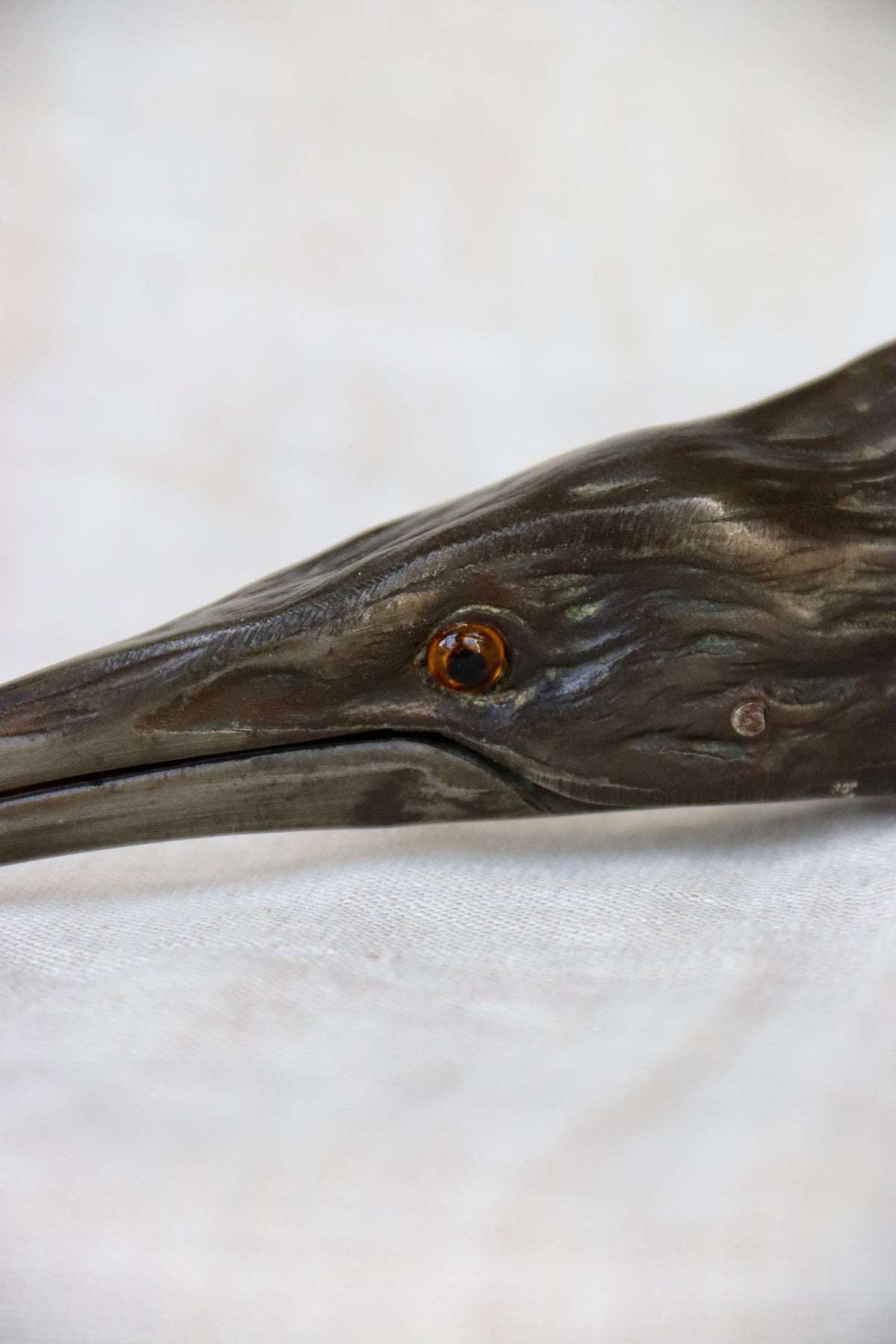 Antique Cast Bittern Wall Clip