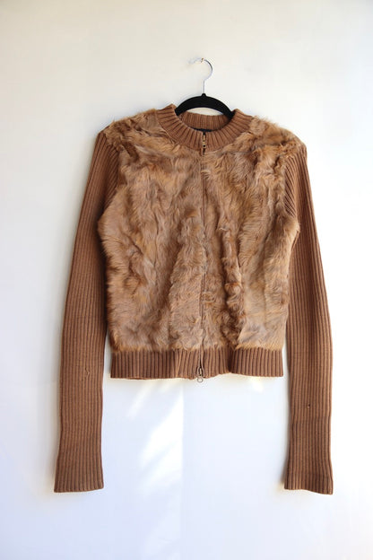 BCBG Goat Hair Zip Sweater - as is