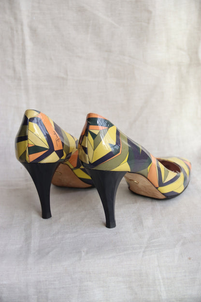 Vintage Emilio Pucci Abstract Heels