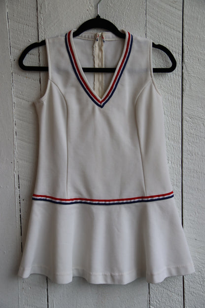 Tennis Dress Red and Blue Stripes