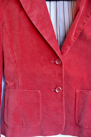 Rafaella Red Velvet Suit Jacket