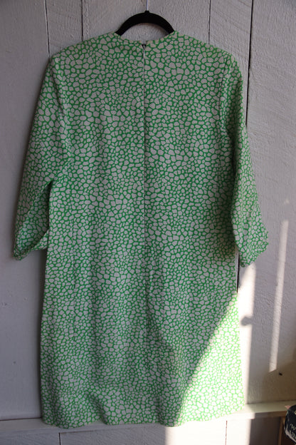 Jeane Eddy For Fiandaca Green Butterfly Dress - as is