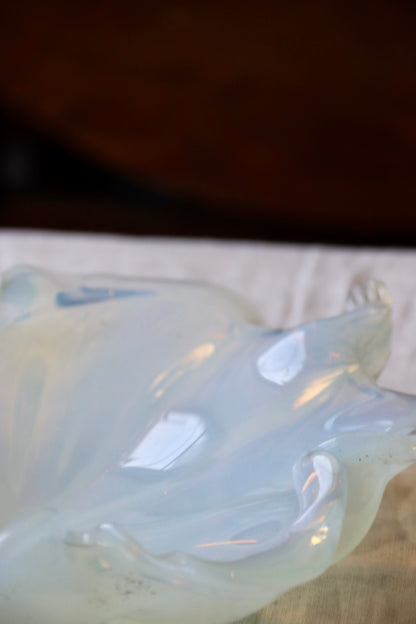 Opalescent Glass Leaf Bowl