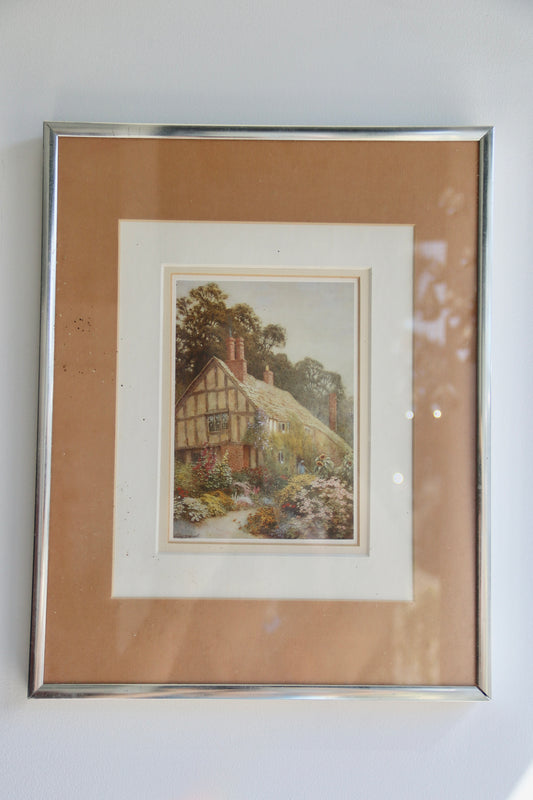 Vintage Framed Cottage Print