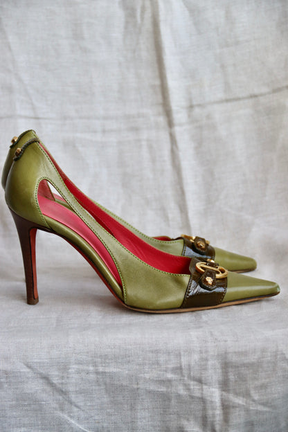 Judith Leiber Green Heels