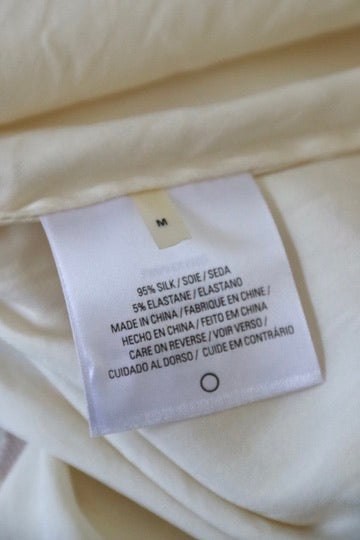 Elie Tahari Cream Silk Cowl Neck Top