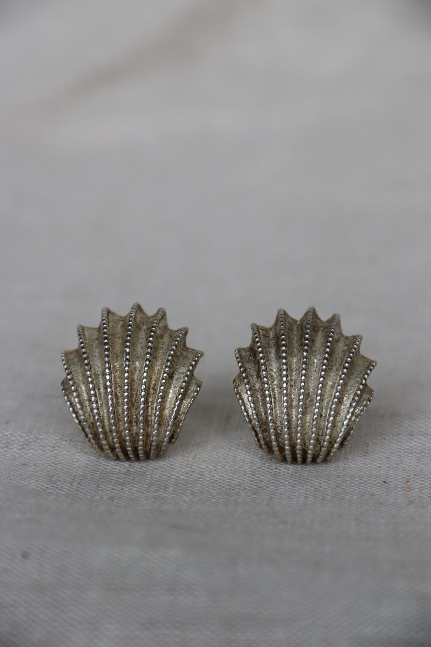 Sterling Silver Shell Clip on Earrings