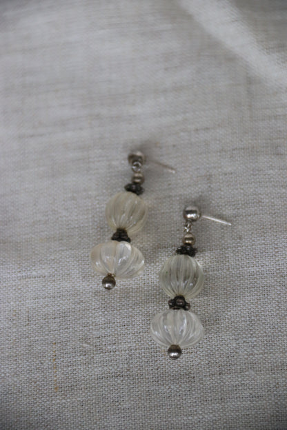 Sterling Silver and Rock Crystal Earrings