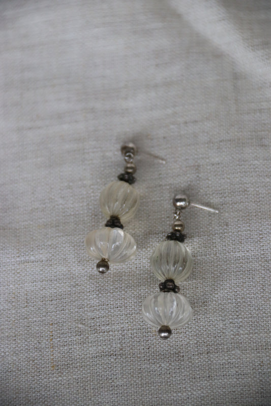 Sterling Silver and Rock Crystal Earrings
