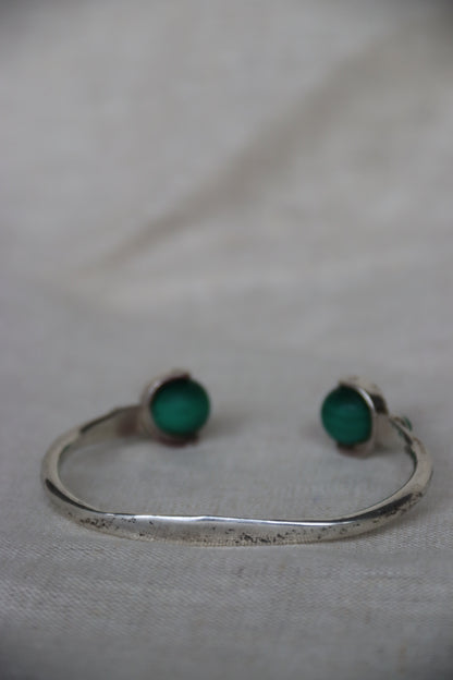 Sterling Silver, Malachite and Turquoise Bracelet
